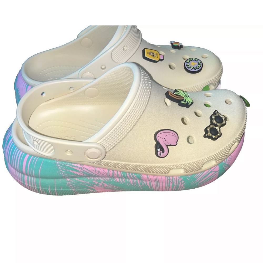 Crocs Spring Break Vanilla Classic Crush Women's Clogs Size 9 NWT
